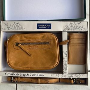 American leather crossbody bag